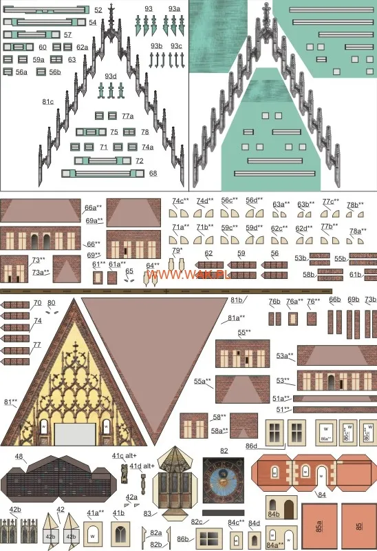 Papierový model - Wrocław – radnica